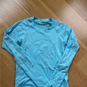 lululemon athletica Light Blue Long Sleeve Top